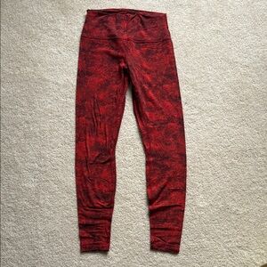 Red lululemon align leggings